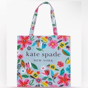 kate spade Light Blue Floral Tote with Multicolor Flowers